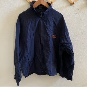 DISNEY Y2K 2000 dark blue black windbreaker jacket mens XL